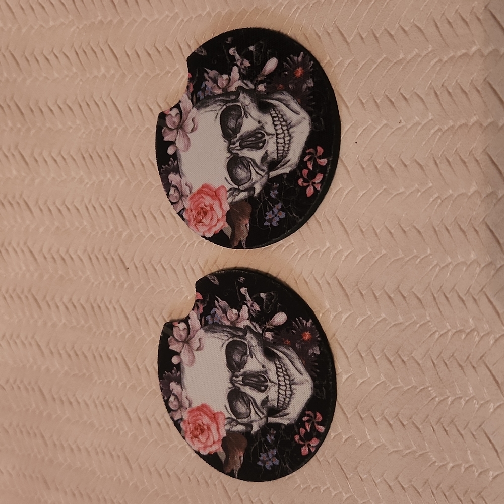 ⭐️Skull car coasters